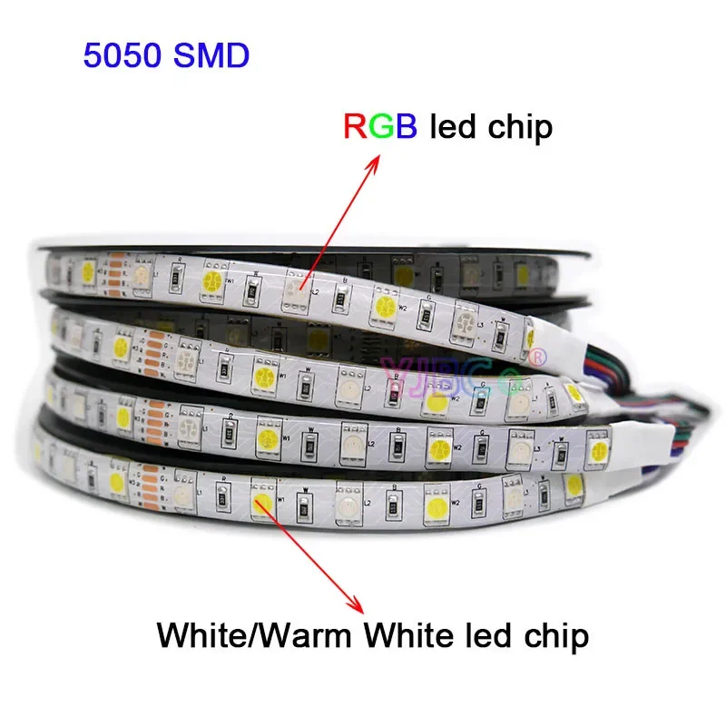 12v dc 5m rgb/rgbw/rgbww/rgb cct led streifen 60leds/m smd 5050 rgb cct flexible licht leiste rgb weiß/warm weißes lampen band ip30/ip65