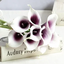 

9Pcs Artificial Pu Mini Calla Flower Bouquet Wedding Bridal Hand Holding Bouquet Fake Flowers Home Living Room Decoration Floral