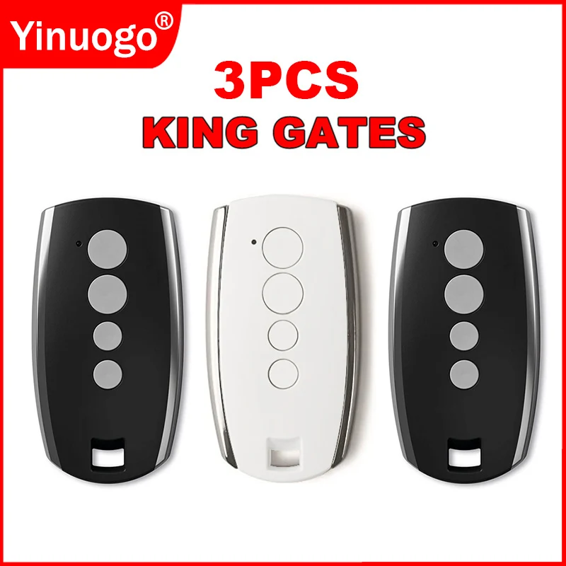 3PCS 킹 게이트 차고 문 원격 제어 433MHz 롤링 코드 킹 게이트와 호환 STYLO STYLO2K STYLO4K 게이트 도어 오프너