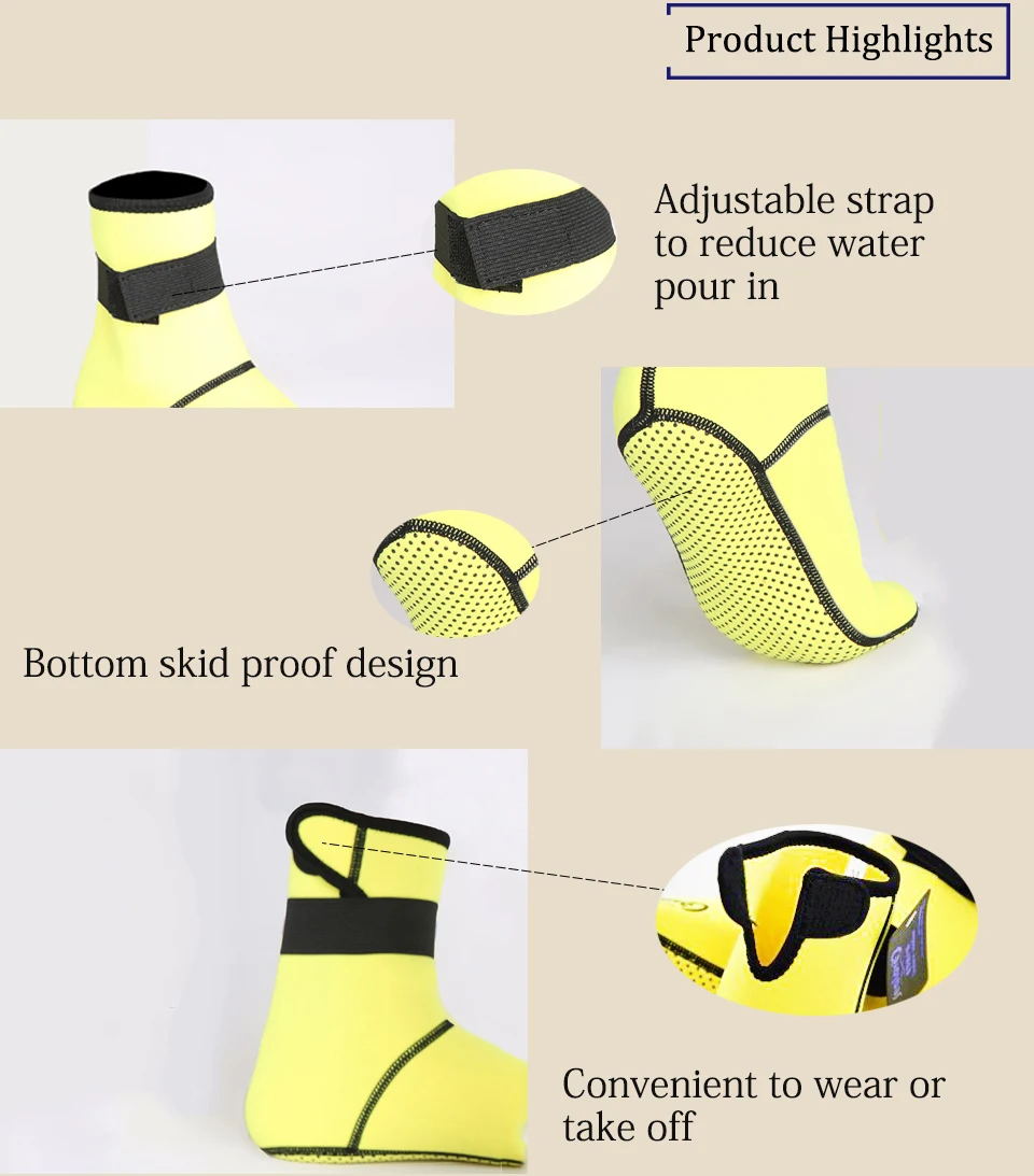 3mm Neoprene Snorkeling Shoes Scuba Diving Socks Beach Boots Wetsuit Prevent Scratches Warming Non-slip Winter Swimming Seaside 4