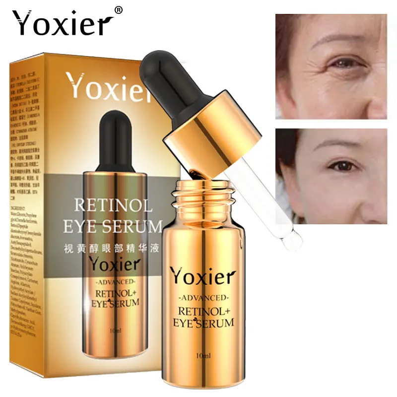 

1Pcs Eye Serum Moisturizing Anti-Wrinkle Anti-Aging Lifting Firming Fades Fine Lines Crow's Feet Brighten Retinol Skin Care 10ml