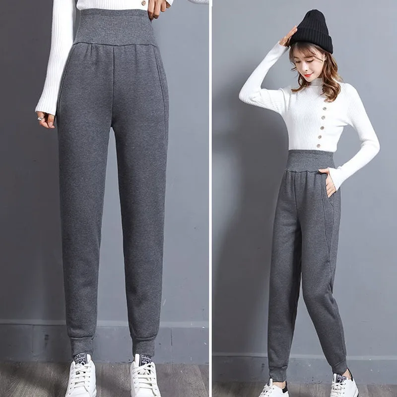 

Women Baggy Warm Fleece Lined Harem Pants Winter Oversized 4xl Super High Waist Lambwool Sweatpants Casual Thick Jogger Trousers