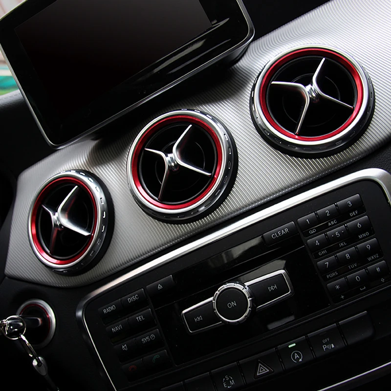 Car Air Center Console Outlet Trim Inner Ring Cover for Mercedes Benz A B GLA CLA Class W176 W246 C117 X156 AMG 2012-2018 1