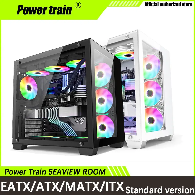 

Power Train Seaview Room Case Vip Standard Edition Support EATX ATX ITX Main Board 360 Water Cooled Desktop Office Chassis