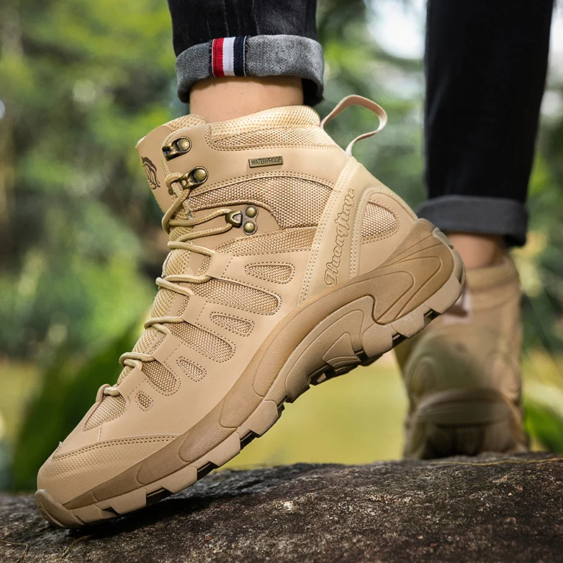 Summer Mesh Breathable Tactical Combat Boots Men Women Outdoor Hiking Sports Shoes 36-46 Size Ultralight 2