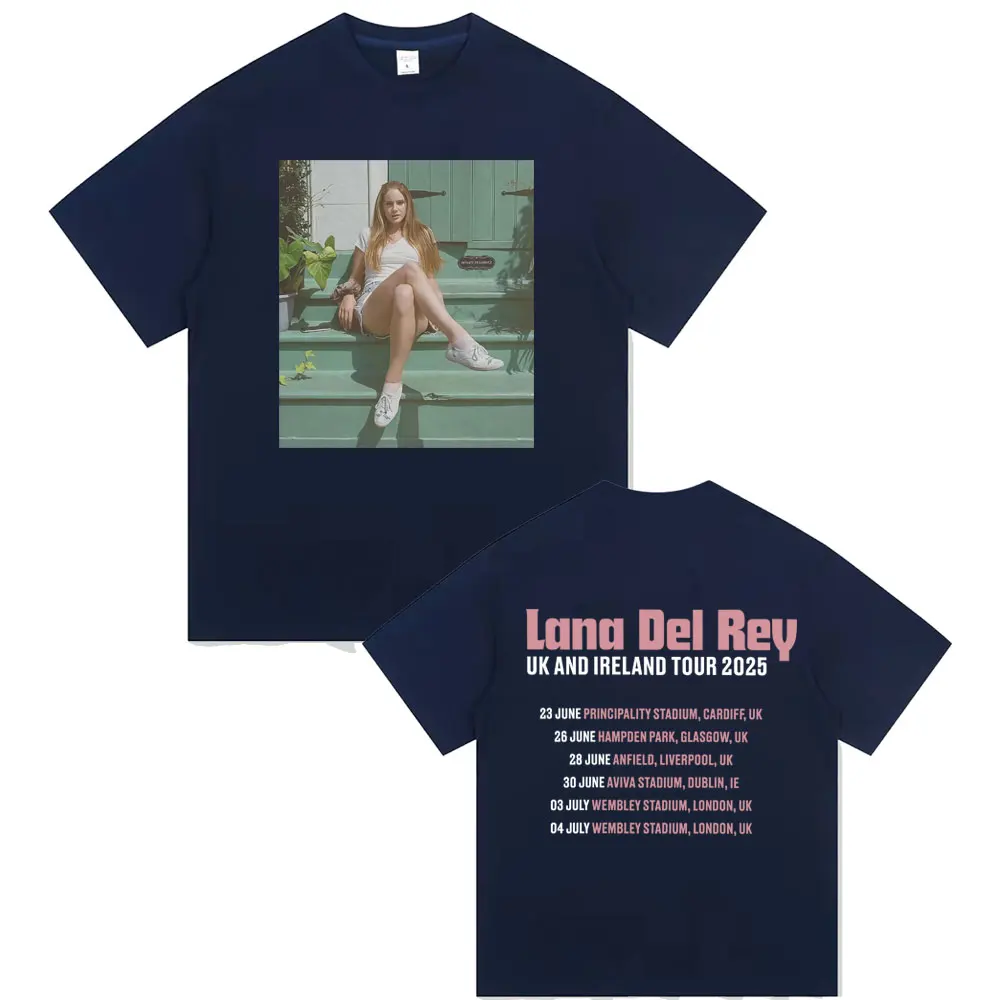 Lana Del Rey UK and Ireland Tour 2025 T-shirt Men Women Hip Hop