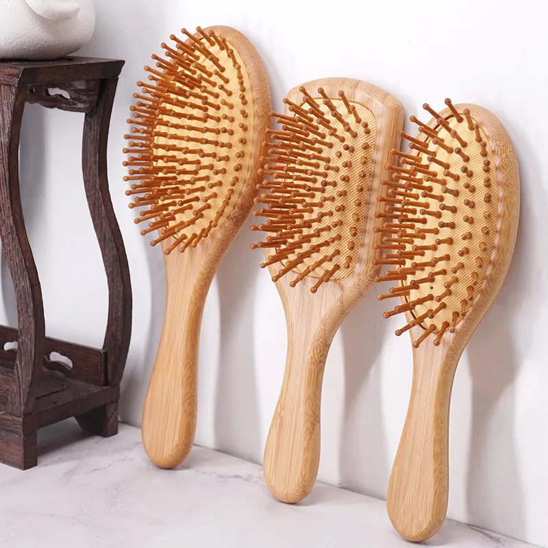Hair brush Women Massage Bamboo Combs Anti-static High Quality Detangling Reduce Hair Loss Styling Tool Barber Accessories