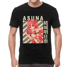 

Sword Art Online Tshirts Men Men Graphic T Shirt Japan Animation Anime Sao Yuuki Asuna Tshirts Cotton Oversized Tee Top Clothes