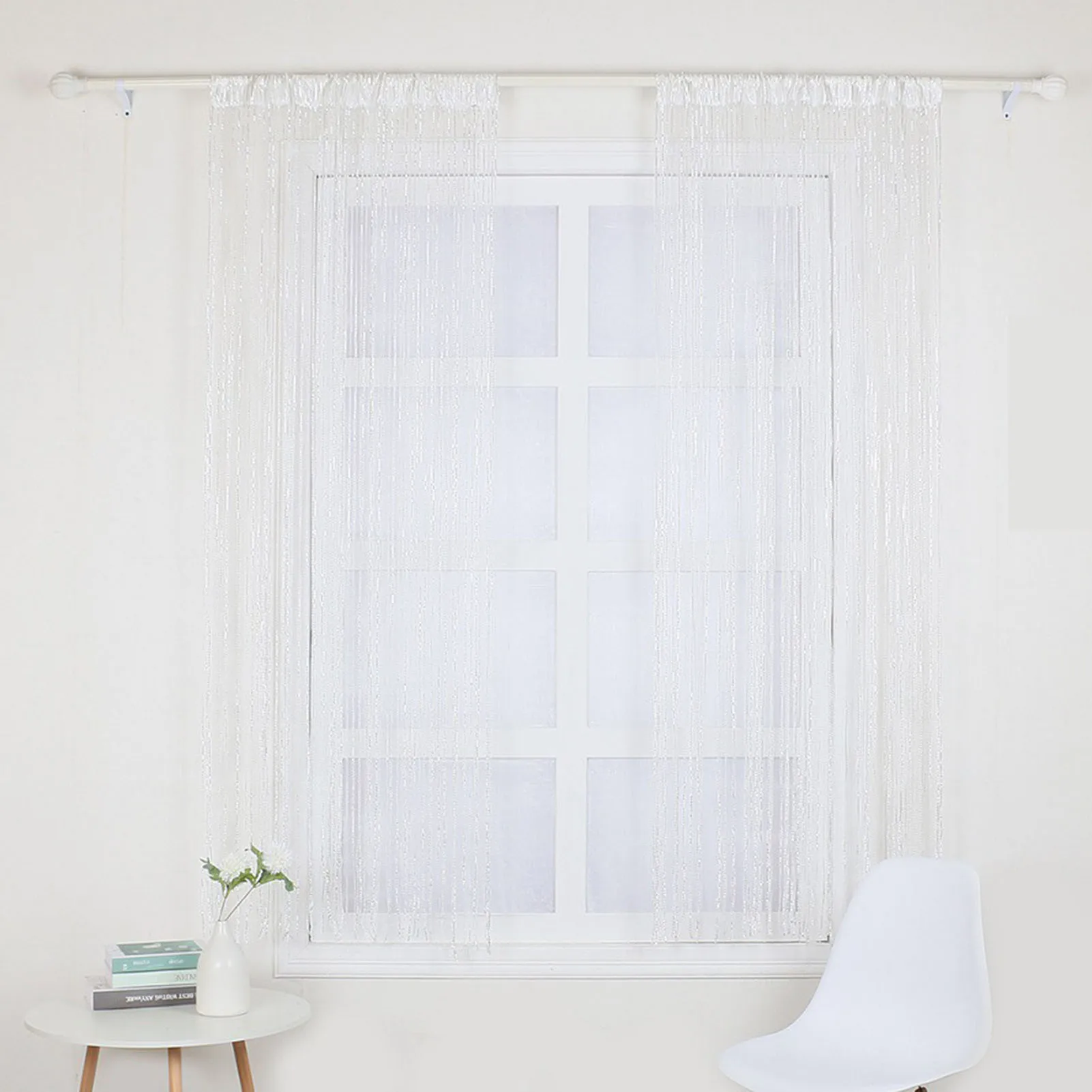 Home Door String Curtain Ornaments Room Divider Net Tassel Bead Curtain for Doorways Window Room Decoration 200x100cm beaded curtain