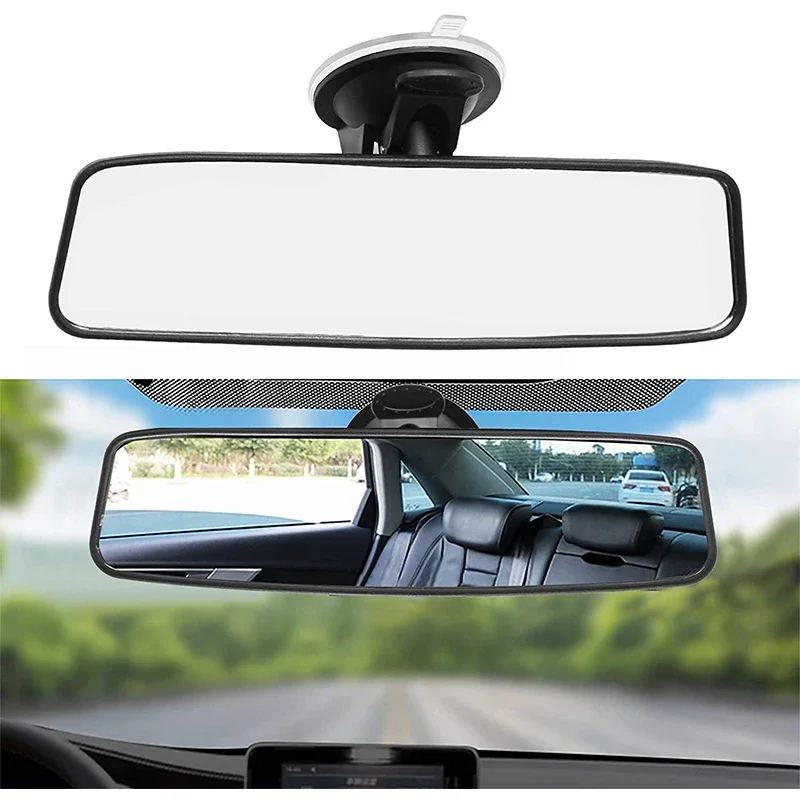 Adjustable Suction Cup Car Rear View Mirror Wide Angle Interior