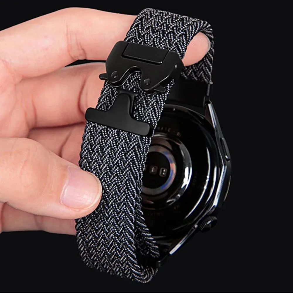 Breathable Braided Nylon Loop Strap with Parachute Buckle - 20mm/22mm
