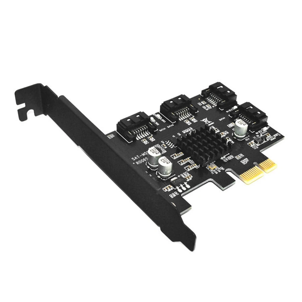 PCI-E to Sata3.0 컨트롤러 확장 카드, 4 포트, 6G 라이저 카드 확장, IPFS 하드 드라이브, 88SE9215 마이닝 카드