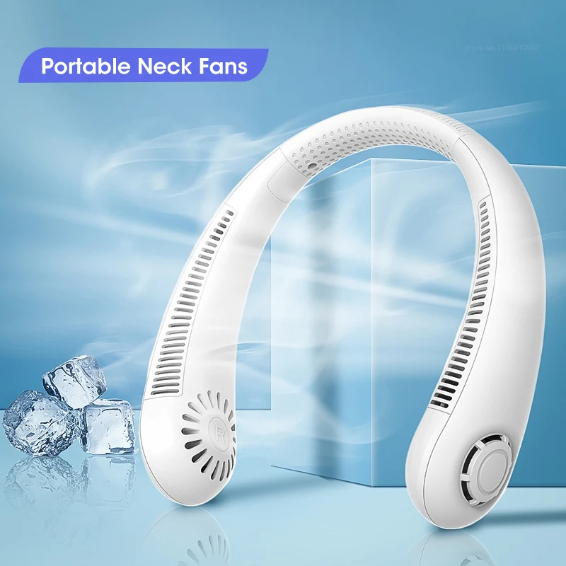 Portable Neck Fans Mini Wireless Electric Fan Hanging Bladeless Usb