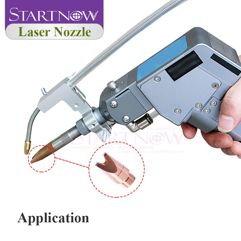 Startnow 5PCS Hand-held Copper Welding Nozzles For QiLin Raytools Handheld Welding Machine Screw thread M10 Laser Cutting Nozzle 6