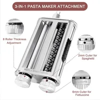 Pasta Maker for Kitchenaid Attachments，3 in 1 Stainless Steel Pasta Attachment for Kitchenaid Stand Mixer, Included Pasta Roller 2