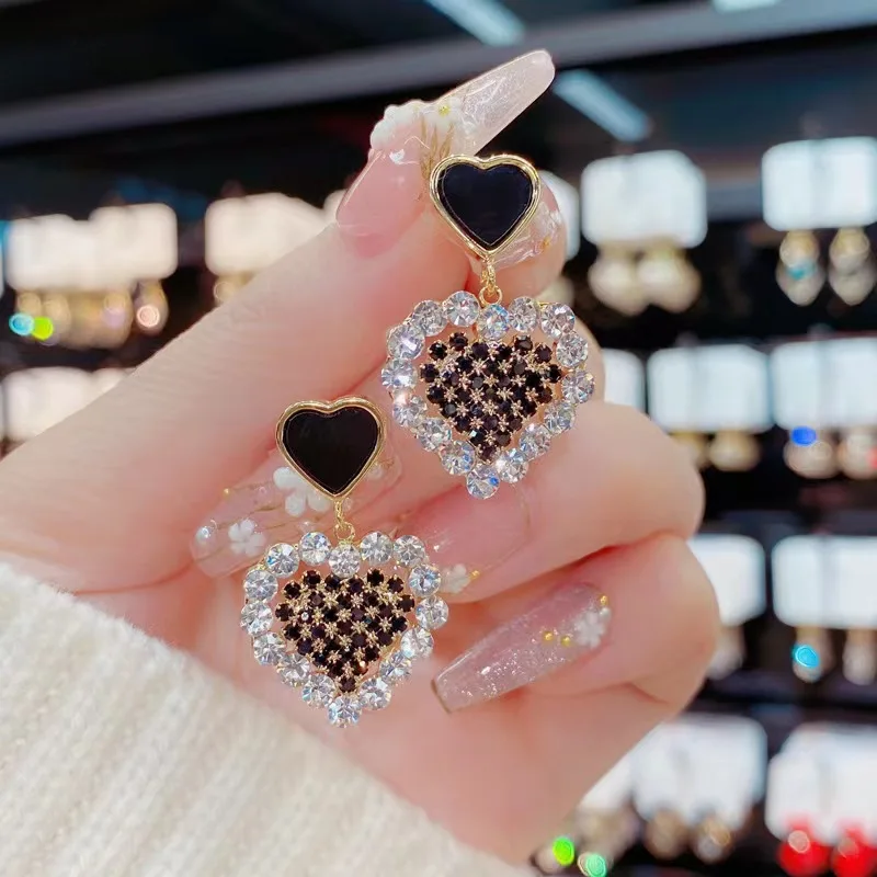 Orecchini Pendenti A Forma Di Cuore In Acrilico Leopardato - Bijoux Alla Moda Per Ragazze E Coppie - Idea Regalo San Valentino - 2