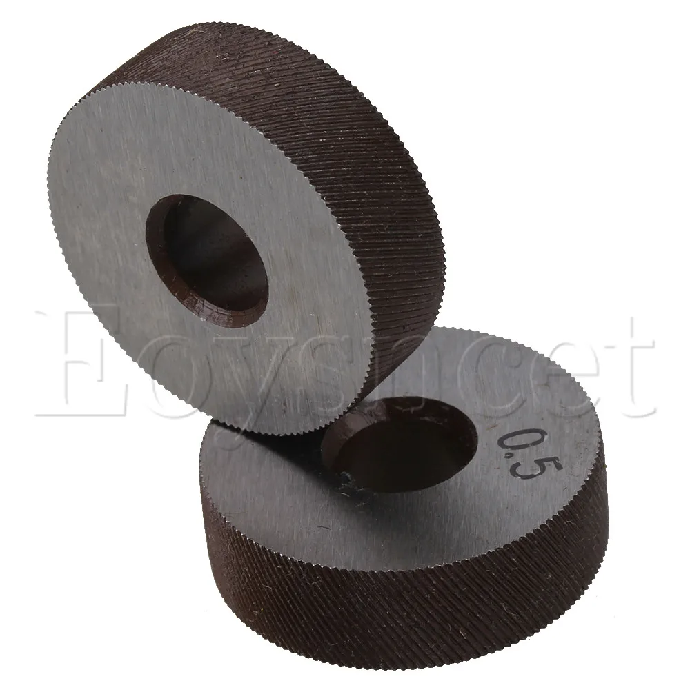 2pcs Metal Knurling Tool Diagonal Wheel Linear Knurl 0.5mm Pitch 8 x 26mm