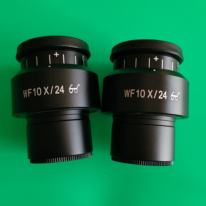 Microscope Eyepiece 2pcs WF10X/24MM Microscope Eyepiece high Point Wide Field Binocular Stereo Microscope Lens Accessories Diopter Adjustable 30MM