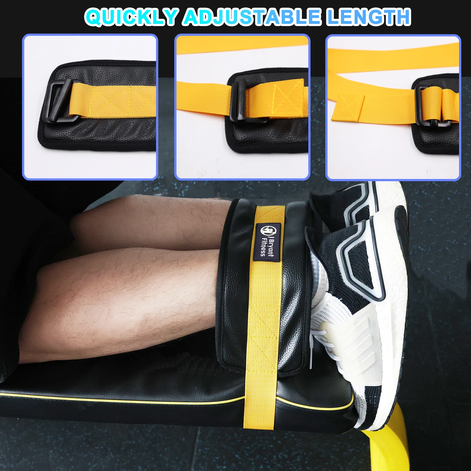 Nordic Hamstring Curl Strap - Assisted Leg Workout Strap for Weight Bench - Ideal for Nordic Curls, Sit-ups, Glute Training 4