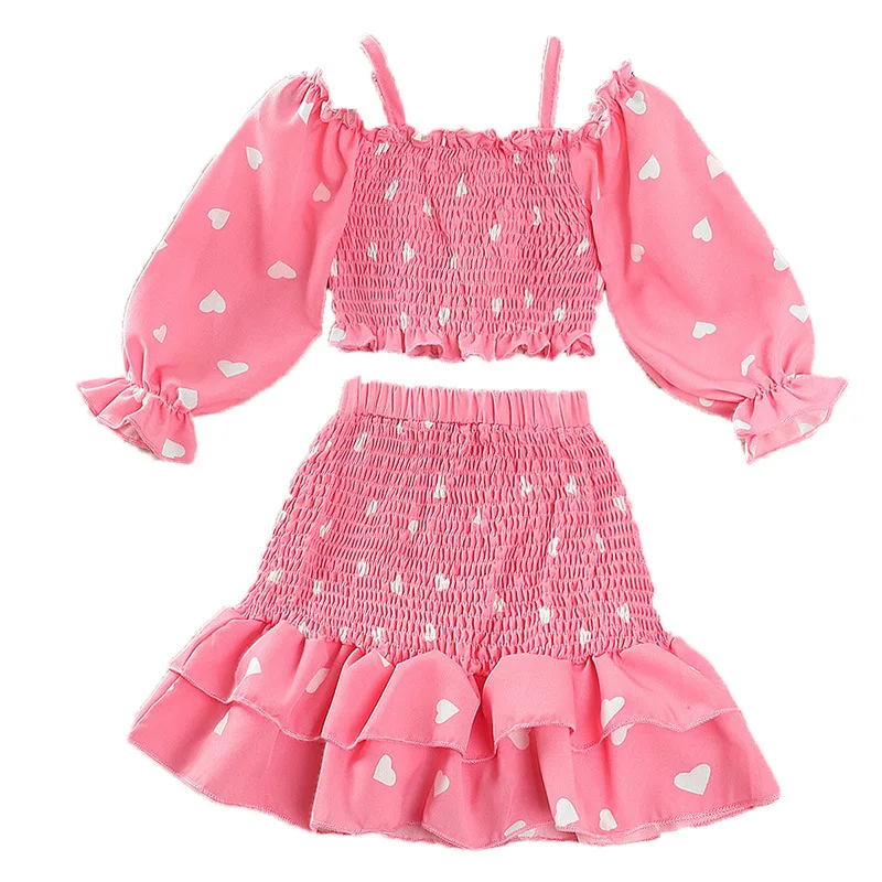 

Girl Dress Set Spring Autumn Clothes New Fashion Style Girls Baby Christmas Princess Tutu Skirt Shirt Two-piece Clothes Set