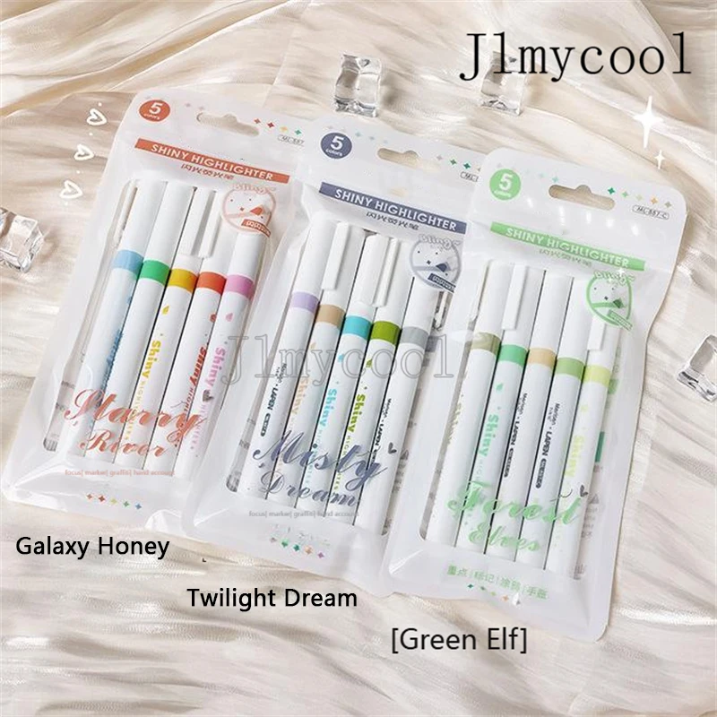Sparkle Galaxy Sparkle Highlighter Handbook Pen Student Marker Stroke Key Marker 10 Colors Optional