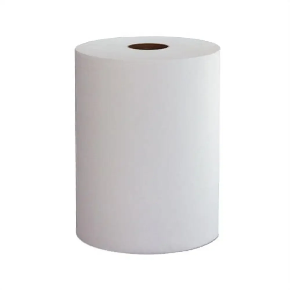 1-Ply White Roll Towels Superior Absorbency Hand Washing 6 Rolls/Carton