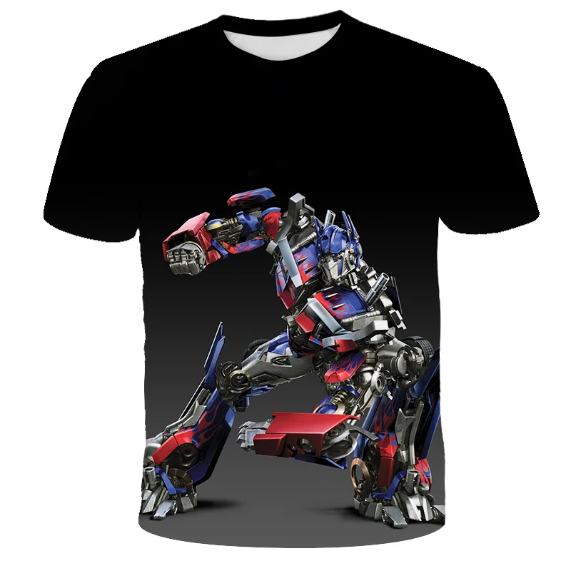 New 2022 Children clothes Transformers 3D Tshirts Children Casual Fashion Boy Girl Kids Printed T-shirt movie Tops Tee children's t shirt with animals	