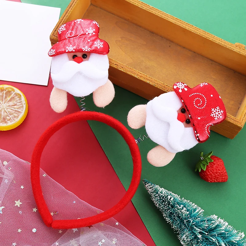 Christmas Headbands Santa Tree Elk Hairband Christmas Decorations Headwear New Year Xmas Noel Party Favors Supply Kids Gift