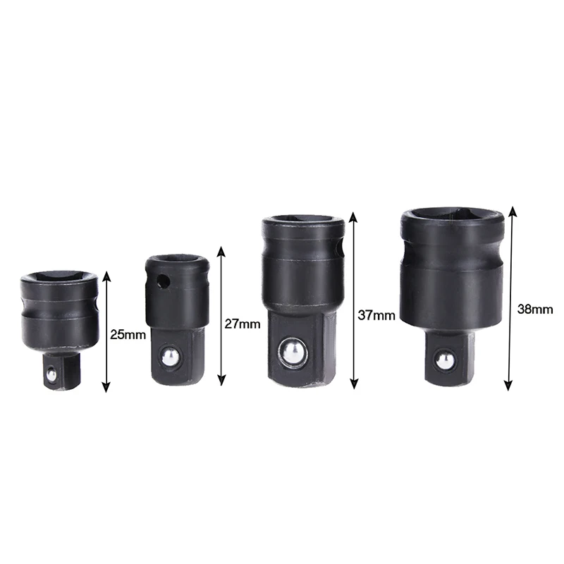 

4pcs 1/4 3/8 1/2 Steel Air Adapter Converter SoFor CKet Set Reducer Drive Square Headed Hexagonal Sockets Hand Tools Accessory