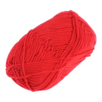 Red Milk Wool Yarn Cotton Chunky Hand Woven Crochet Knitting Wool Yarn Warm Yarn For Sweaters Hats Scarves DIY Making Craft Tool 1