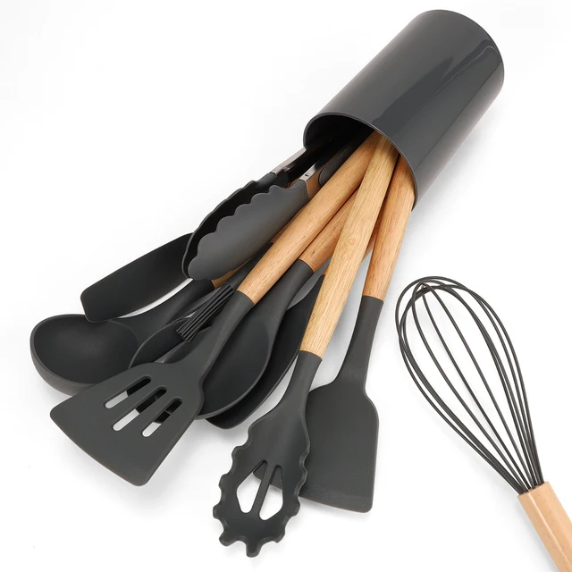 Upgrade your cooking experience with the 12Pcs Silicone Kitchen Utensils