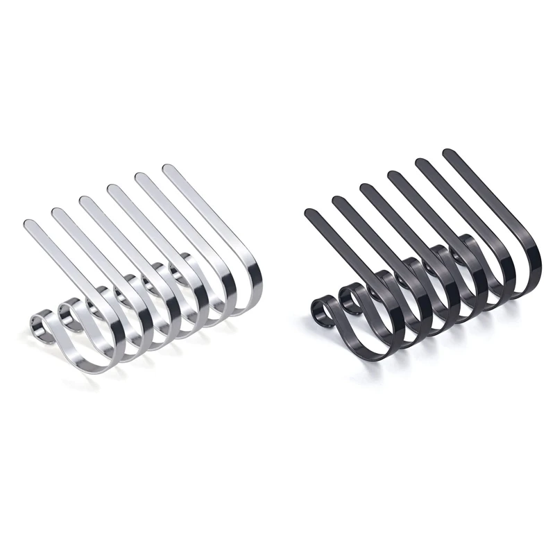 

6PCS Christmas Stocking Holders For Mantle Set Of 6 Mantel Decor Hooks Christmas Sock Hook