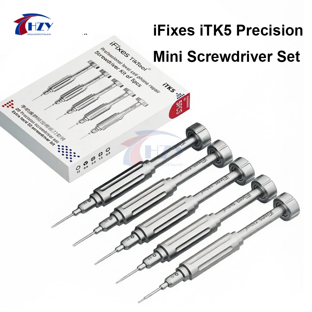 iFixes iTK5 정밀 미니 스크루드라이버 세트, iPhone LCD 화면 분해용 자석 부착 초강력 S2 비트 포함, 휴대폰 수리 도구