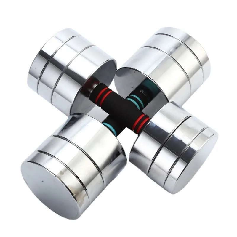 10kg Electroplating Pure Steel Mini Dumbbell Multiple Household Adjustable Solid Dumbbell