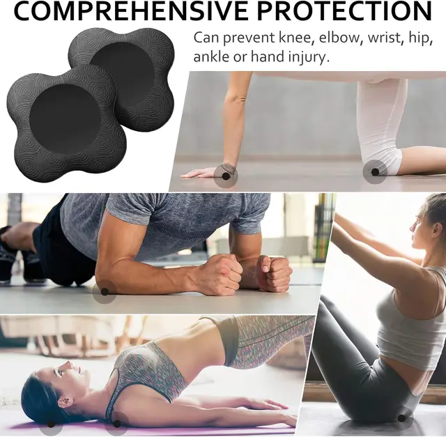 1/2Pcs Yoga Knee Pad Cushion Soft TPE Foam Support Protective Pad for Elbow Leg Arm Balance Exercise Fitness Workout Yoga Mat 5