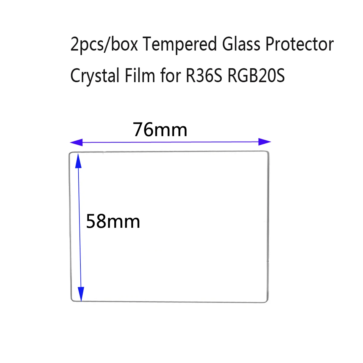 2pcs/box temperované sklo ochránce broušené sklo filmovat pro R36S RGB20S kapesní hra konzole 3.5 palec retro video hry konzolami nejnovější