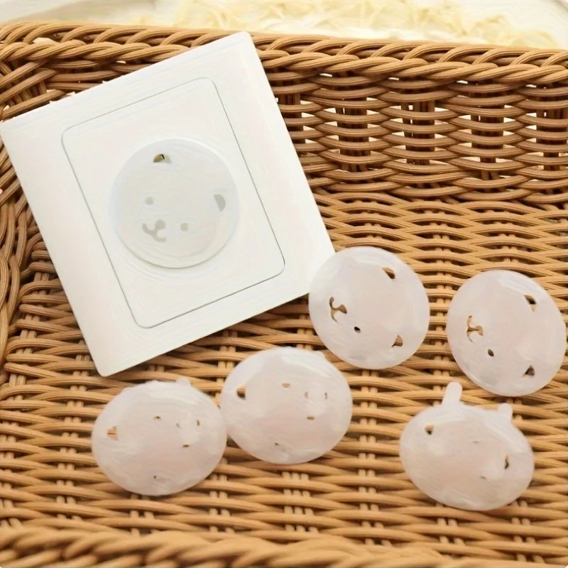 Bear EU Power Socket Electrical Outlet socket covers Baby Kids Child Safety Guard Protection Anti Electric Shock Plugs Protector Cover 10pcs
