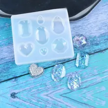 

Diamond Pendant Craft DIY Transparent UV Resin Liquid Silicone Combination Molds for DIY Making Finding Home Decor Accessories