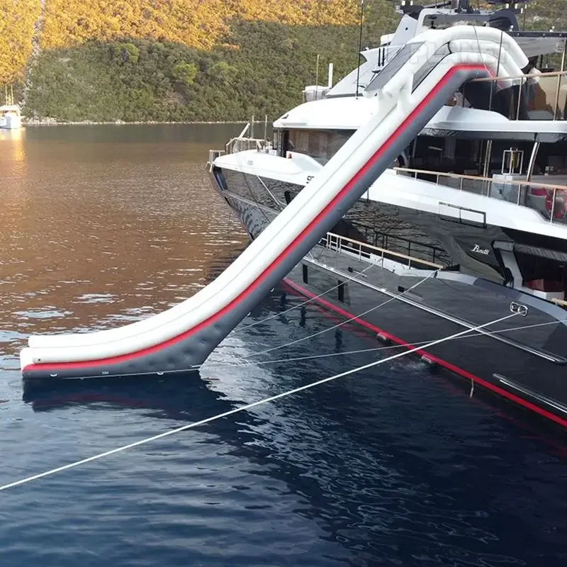 Custom High Quality summer season inflatable yacht slide Inflatable Water Dock Slide For Boat 4