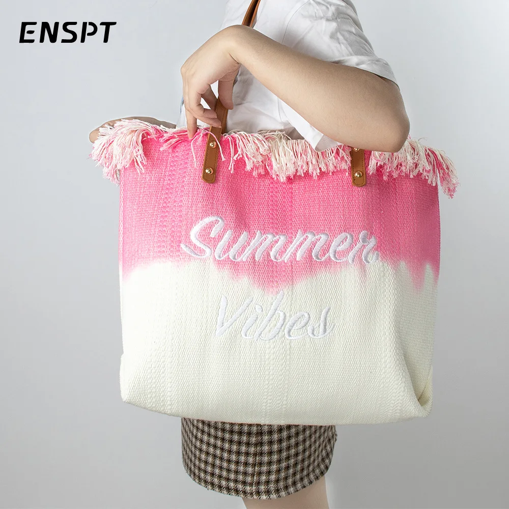 

Beach Bag Shopping Bag 2023 New Women Embroidery Canvas Bag One Shoulder Underarm Messenger Bag Large Tote Women Canvas Handbag