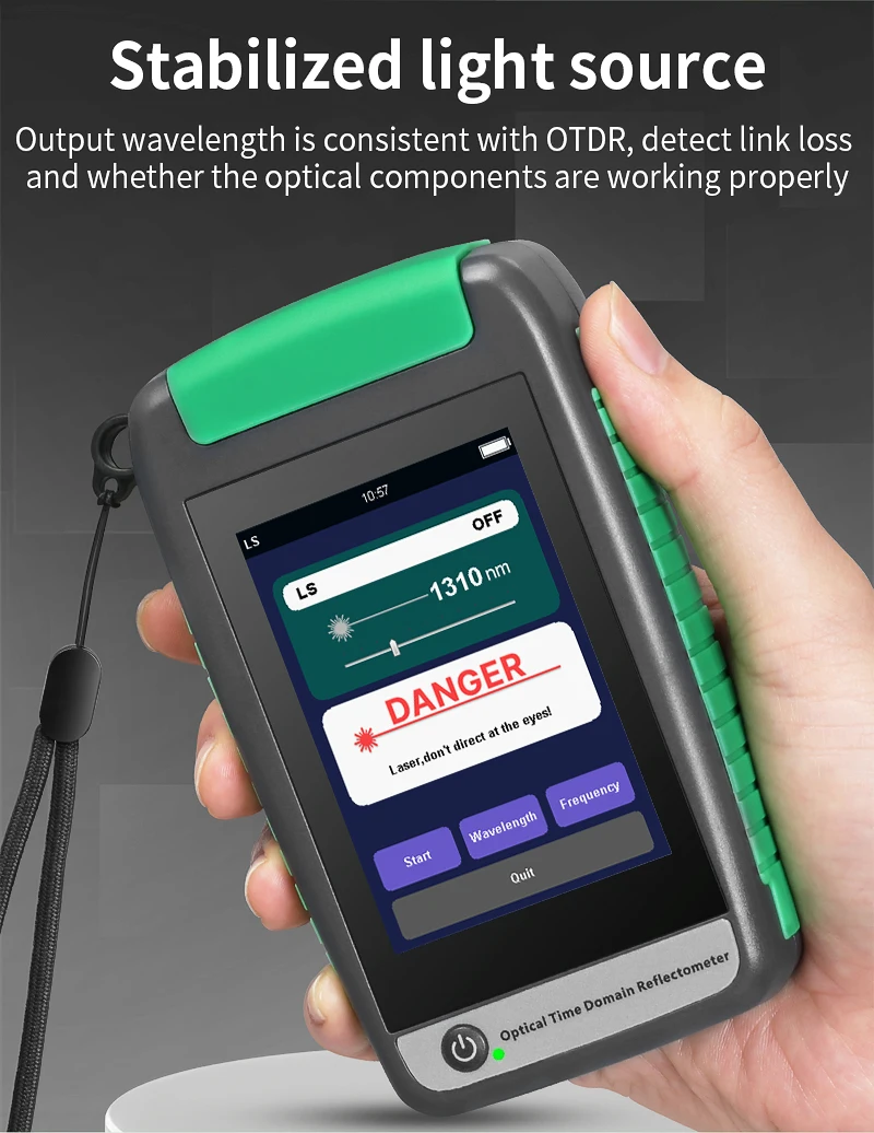 80KM OTDR Fiber Optic Cable Tester Optical Time Domain Reflectometer Support Act