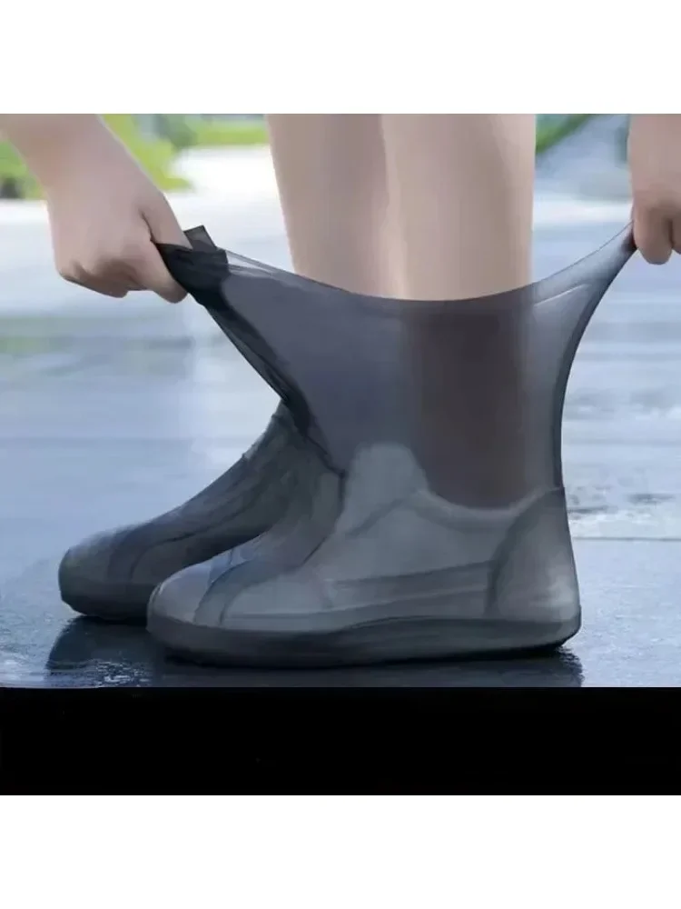 Rain Shoe Covers Latex Waterproof Unisex Reusable Non-Slip Rain Boot OverShoes Walking Shoes Accessories