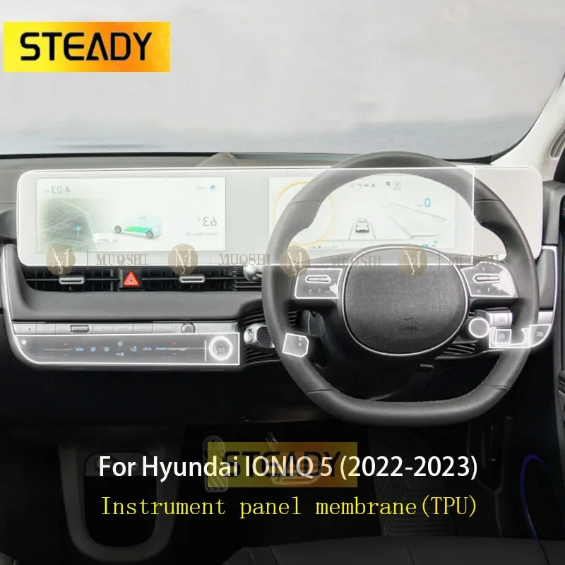 For Hyundai IONIQ 5-Car GPS Navigation Protective Film LCD Screen TPU Screen Protector Anti-scratch Film Fitting screen protector