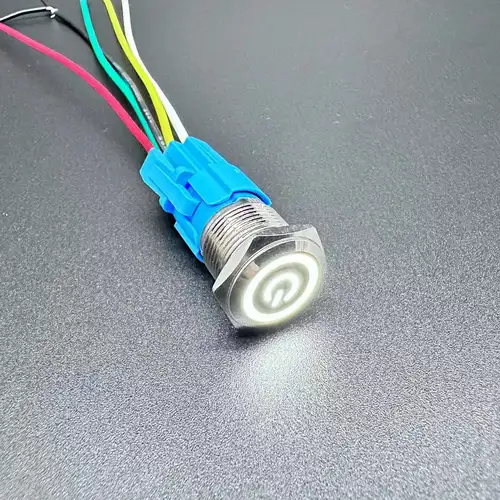 12/16/19/22MM Waterproof Metal Push Button Switch LED Light Momentary Latching Car Engine Power Switch  5V 12V 24V 220V Red Blue - Image 7