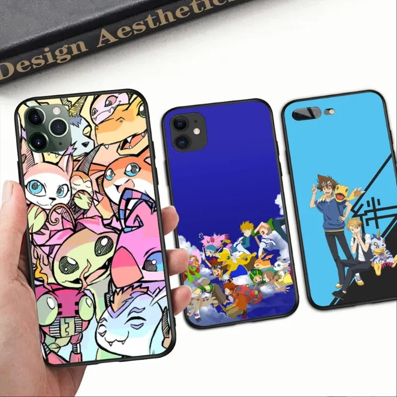 Digimon Cute Monste Phone Case For Iphone 14 13 12 11 Xs X 8 7 6 Plus