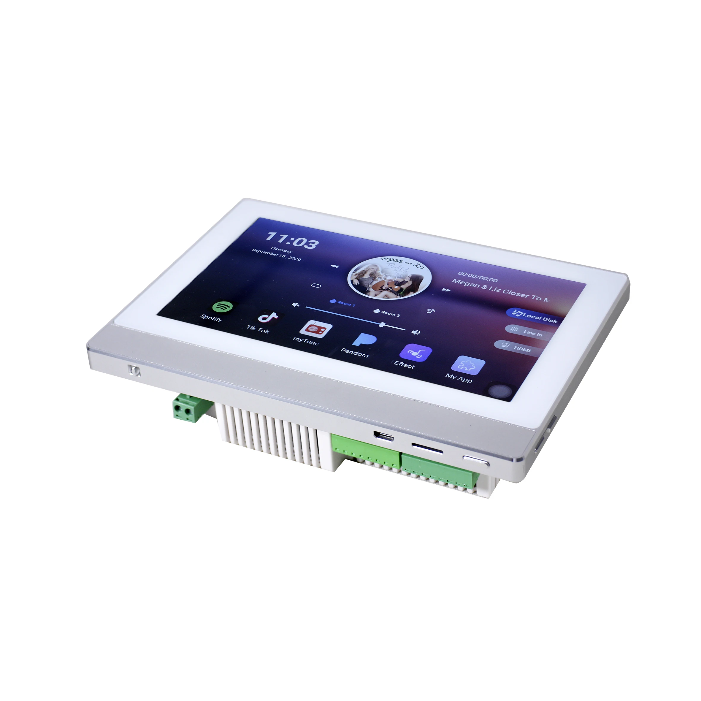 8 채널 BT 벽면 증폭기, 안드로이드 멀티 홈 오디오 마이크로 USB/TF 8x20W