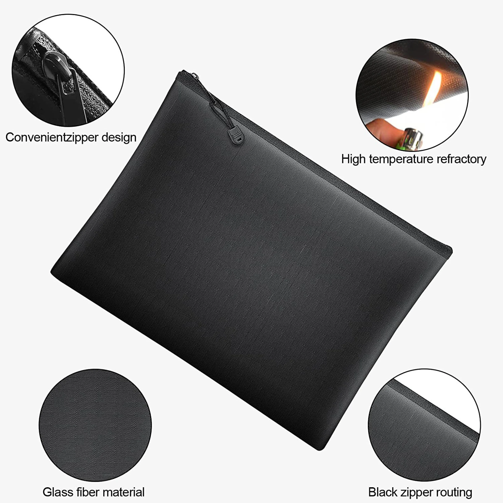 Sac Ignifuge Orikithem Grande Taille - Protection 1204°C Documents Valeurs Urgence