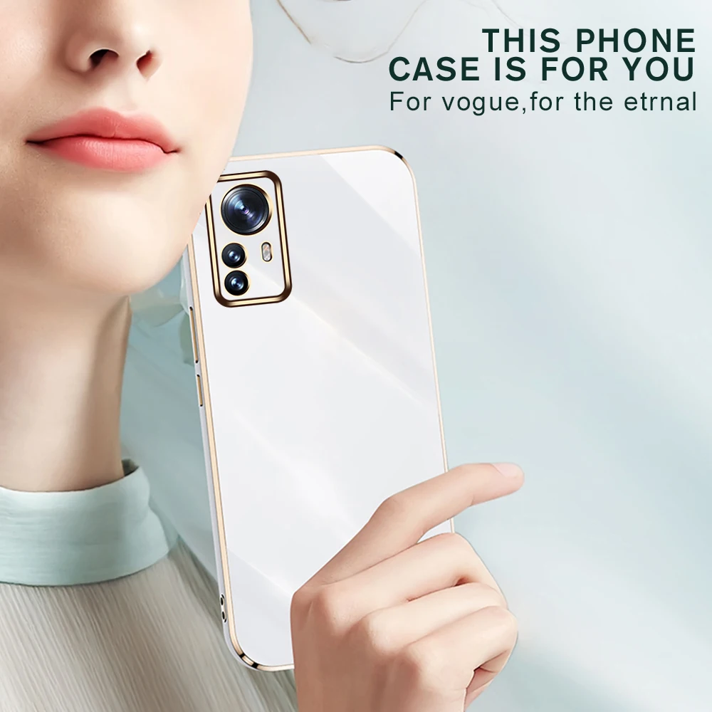 Phone Case Phone Protector Cover 6D Electroplated Straight Edge TPU Soft Shockproof Coque For Xiaomi Redmi Note 12s 4G 2303CRA44 6.43"