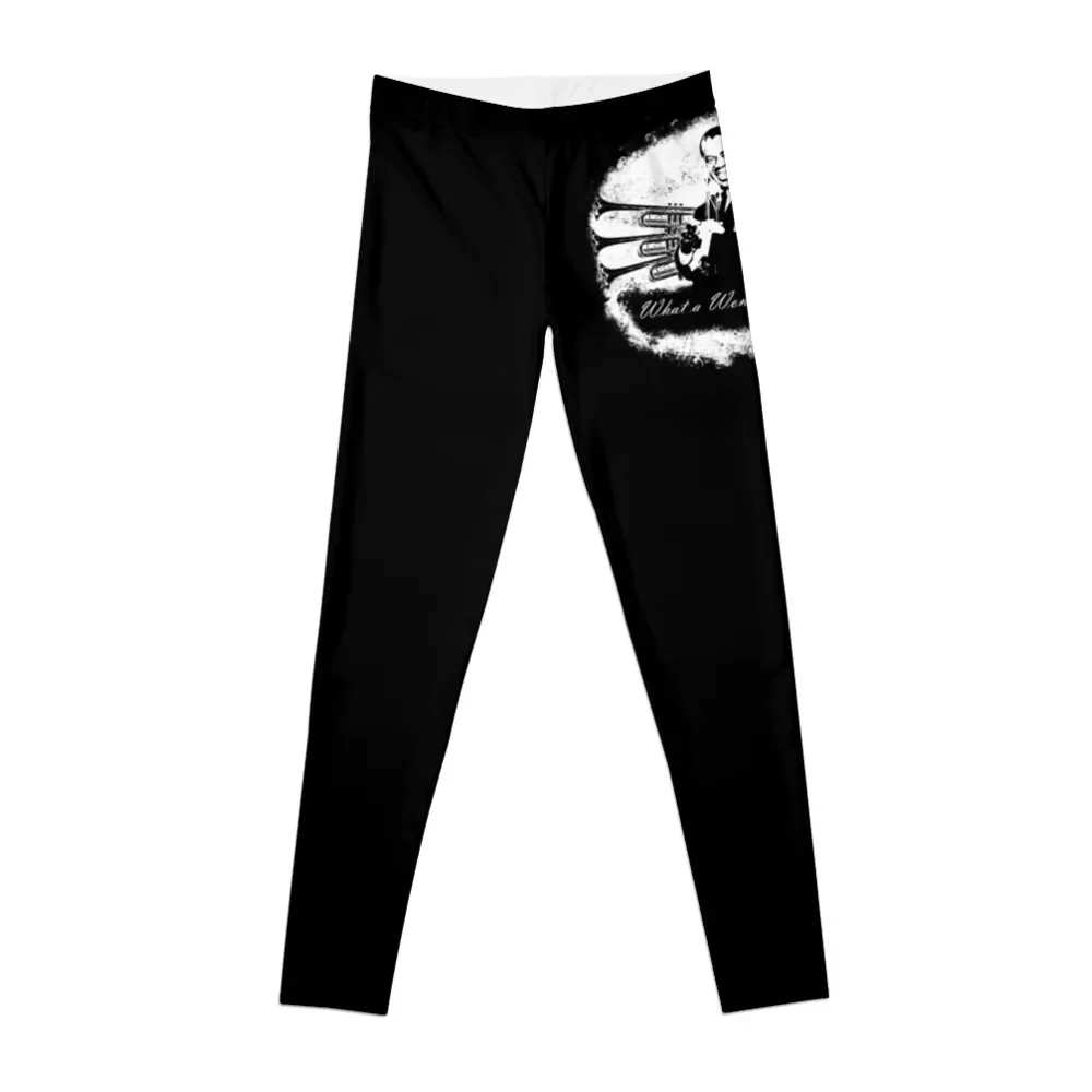 Louis Bradley-What A Wonderful World Leggings Push Up Gym Top Da Donna Leggings Da Donna