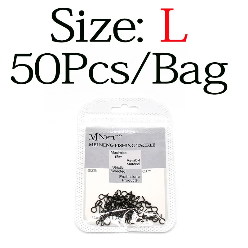 MNFT 50Pcs Fly Fishing Snap Quick Change for Flies Hook Lures